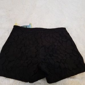 Black lace shorts